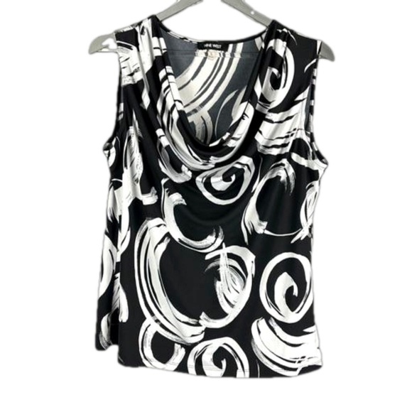 Nine West Sleeveless Blouse with Draped Neckline - Picture 1 of 6